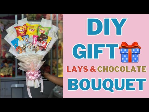 DIY - How to Make Chocolate and LAYS Gift Bouquet - Birthday Special Bouquet - Sweets Snacks Bouquet