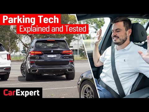 Part of a video titled How do parking sensors work? Parking tech, radar & remote hands ...