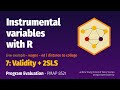 PMAP 8521 Example Instrumental Variables With R 7 Validity 2SLS Real Data