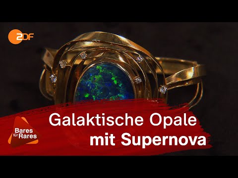 In 18-Karat gefasster Opal von Brillanten umringt | Bares für Rares
