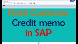 Park Customer Credit memo in SAP