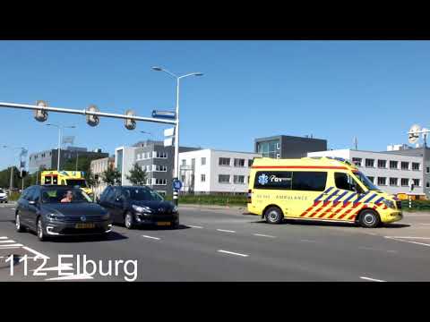 (Ambulance haalt andere Ambulance in) A1 04-301 met spoed naar Isala Zwolle