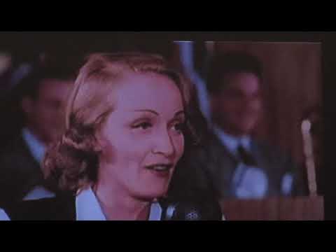 Hollywood Canteen Bette Davis Marlene Dietrich movie stars vintage 1940s footage in color