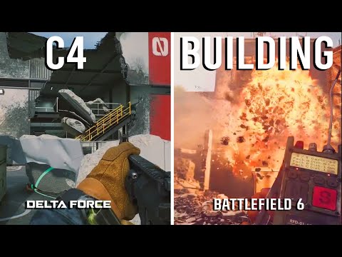 Battlefield 6 vs Delta Force - Destruction Comparison (C4 = RIP BUILDING)