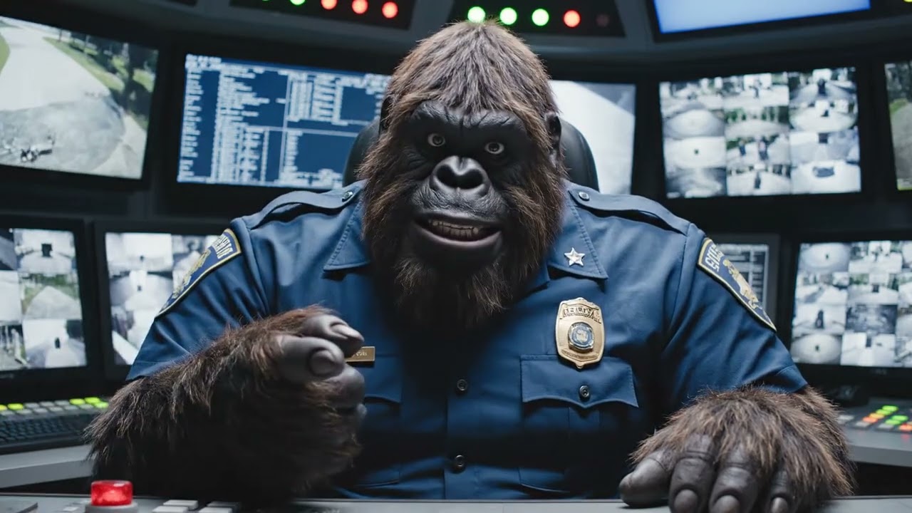Bigfoot Watches the Monitors