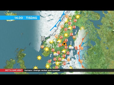 Temperaturer över 30-strecket – här är prognosen för nästa vecka - Nyheterna (TV4)