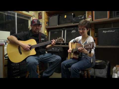 Brett & Connie on BackporcH Guitars @Houser's Music Oroville