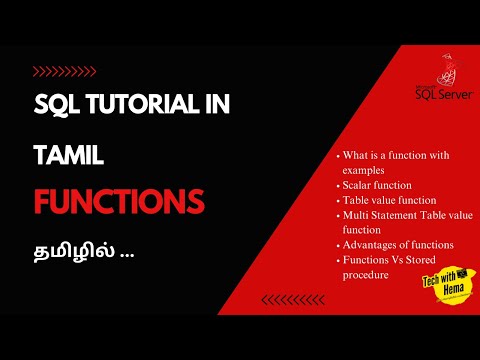 Function In Sql Sql Functions Functions In Sql Sql In Tamil Tech With Hema Sql Sqlintamil