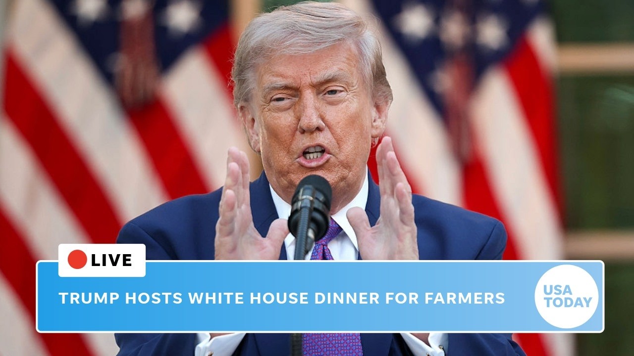 Live: Donald Trump hosts Rose Garden White House dinner with American farmers
