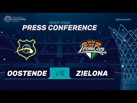 Oostende v Stelmet Zielona Gora - Press Conference - Basketball Champions League