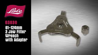 3-Jaw Oil Filter Wrench w/ Adapter - video thumbnail 2