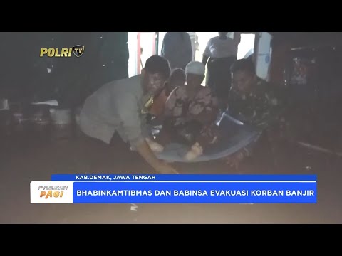 POLRES DEMAK EVAKUASI KORBAN BANJIR