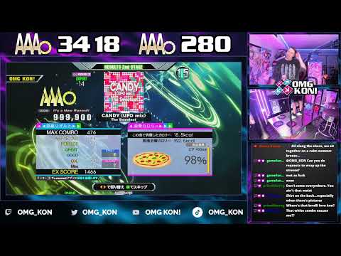 OMG KON! | CANDY (UFO mix) (D-EXPERT 14) PFC AAA 999,900 [DDR A3]