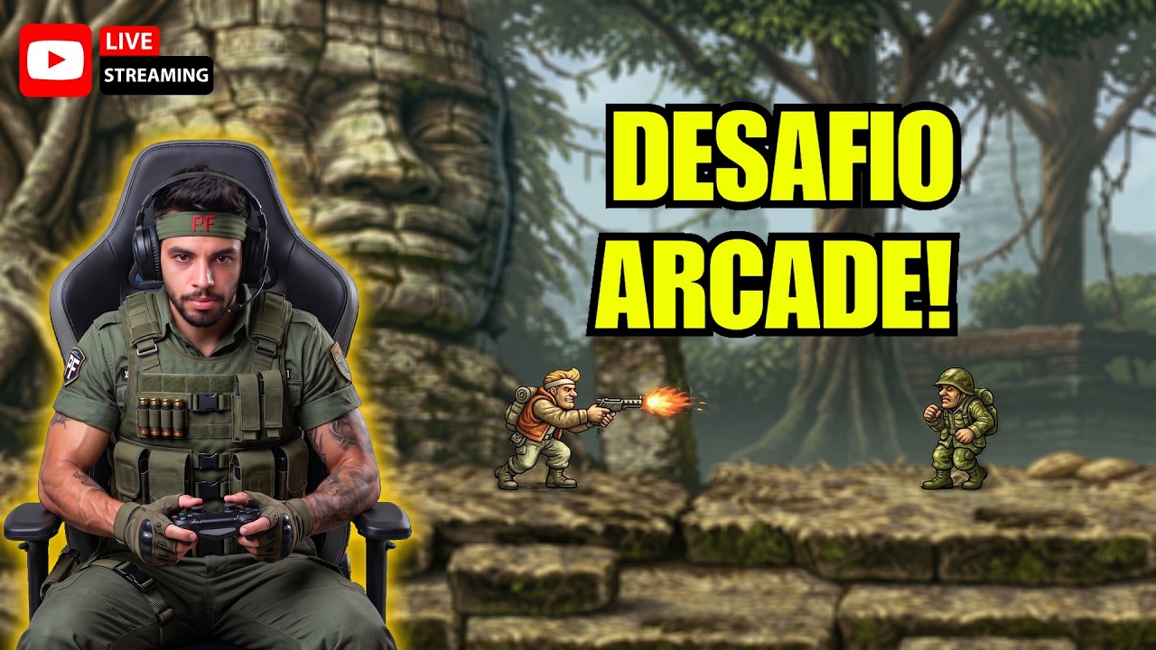 METAL SLUG 1 ARCADE DO INÍCIO AO FIM! 💥 Desafio Retrô Ao Vivo