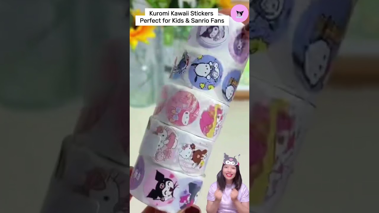 Kuromi Stickers –❤️🎀Cute Kawaii Sanrio Sticker Set  Merchandise#stationery#short