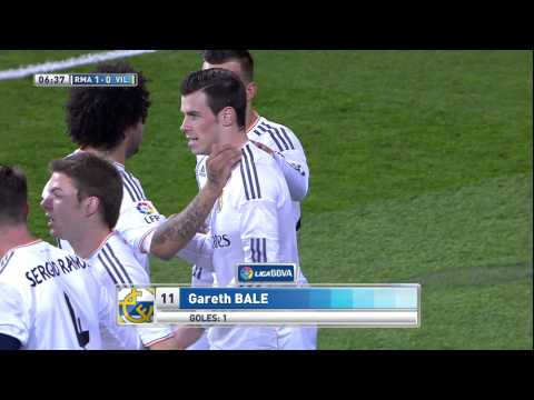 Gol de Bale (1-0) en el Real Madrid - Villarreal CF - HD