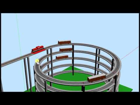 SCARM Model Trains Simulator - Gravity simulation