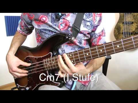 Blu0107 - Blues #7 (Moll-Blues) - German Bass Lesson Tutorial