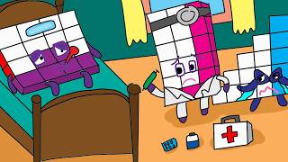 Numberblock 15 crying because 16 is sick | Numberblocks fanmade coloring story