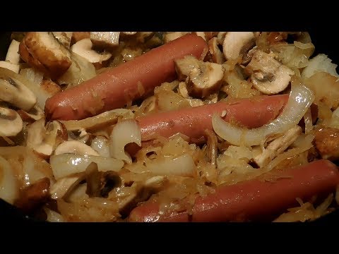 Polish Food, Fried Sauerkraut and Mushrooms; Kapusta