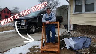 I built something to improve using the small firewood bulk bags (Barrow bags)