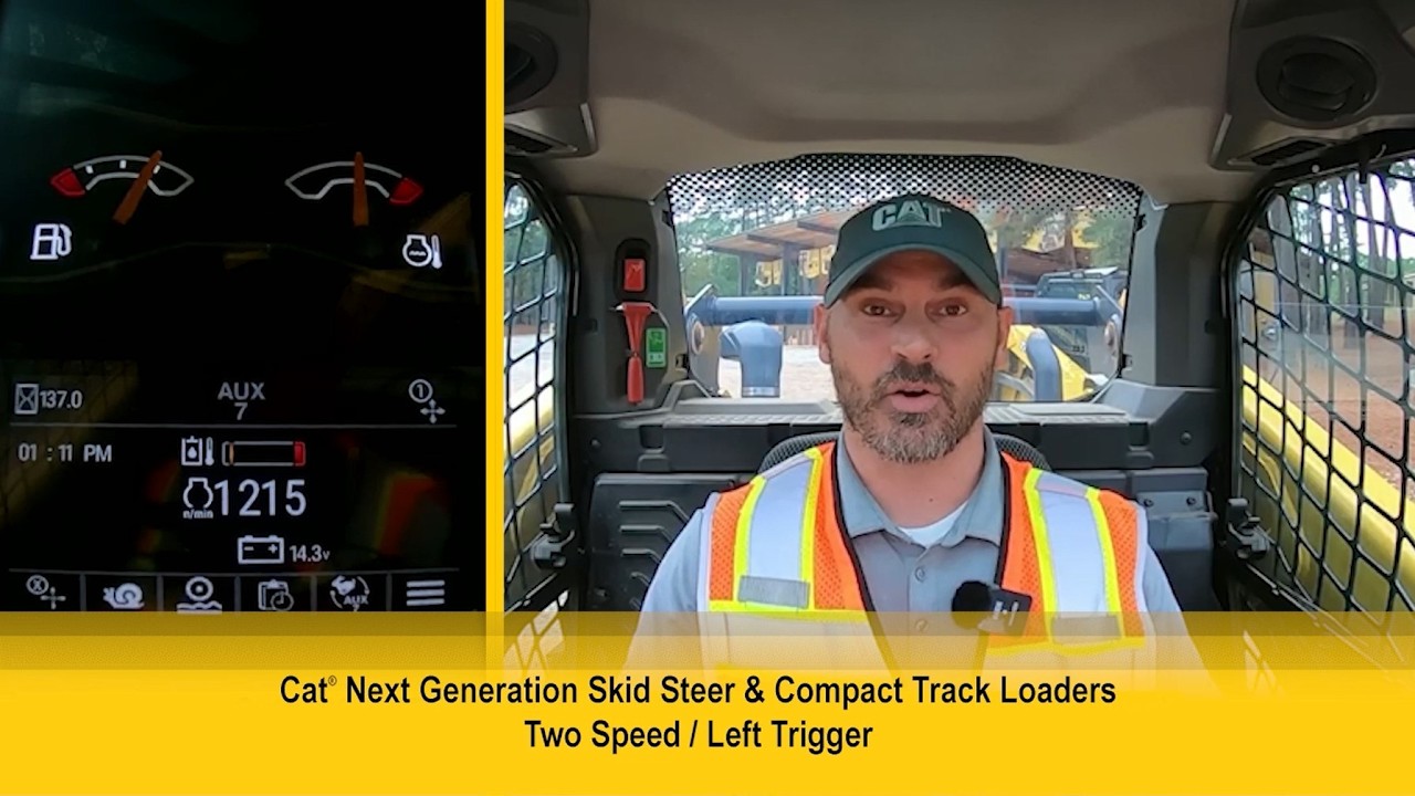 How to Activate Two Speed on Next Generation Cat® Skid Steer Loaders and Compact Track Loaders