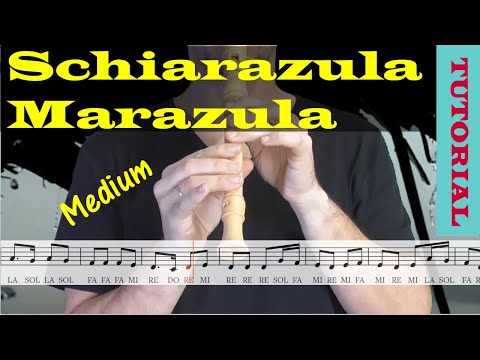 Schiarazula Marazula - Tutorial flauta con partitura | Karaoke instrumental