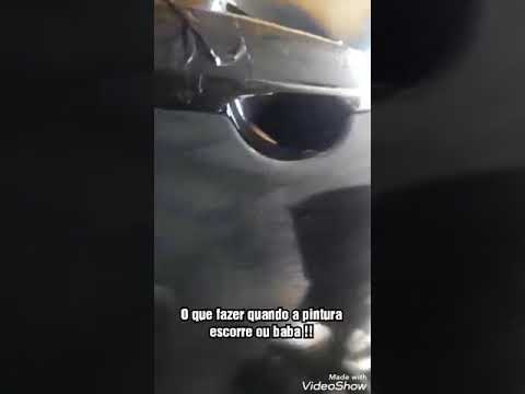 Como tirar Escorrido (babado) de pintura automotiva super fácil
