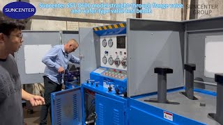 Suncenter SST-D600 model straight-through flange valve and wafer-type valve test bench