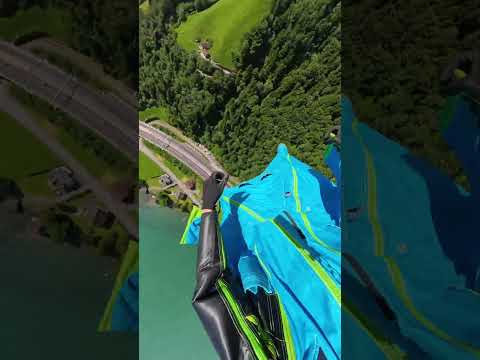 Flying along the mountain