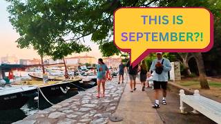 Budva on September 5 🇲🇪 | Still Packed? Beach Crowds & Sunset Walk 4K