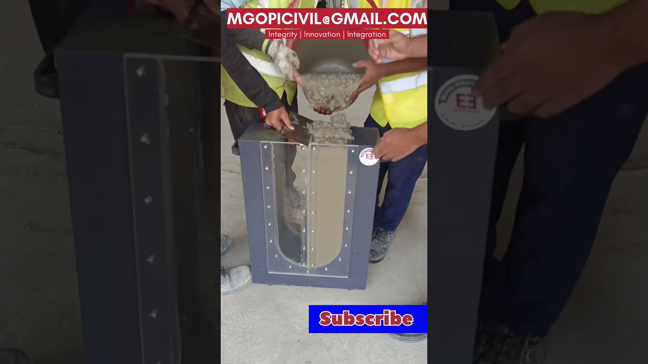 U box test for SCC concrete #construction #concreteengineering #civilengineering