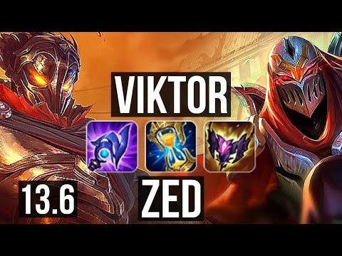 VIKTOR vs ZED (MID) | 12/1/9, 72% winrate, Legendary | KR Master | 13.6