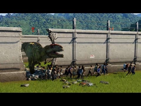 GIGANTOSAURUS vs 2000 PEOPLE - Jurassic World Evolution