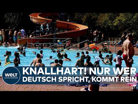 Video Thumbnail: HALLE: Einlass-Verbot bei mangelnden Deutschkenntnissen! Freibad-Regel löst heftige Kritik aus
