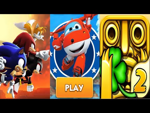 Sonic Forces Speed Battle Vs Super Wings: Jett Run Vs Temple Run 2 Gameplay