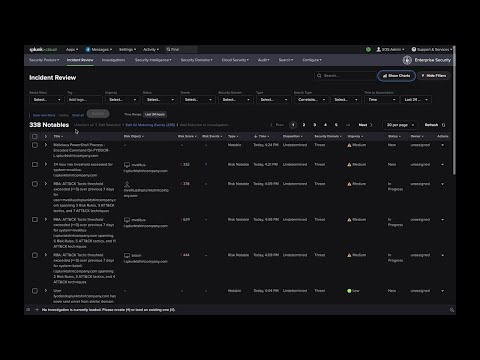 SIEM In Seconds - Splunk ES Overview - Incident Review