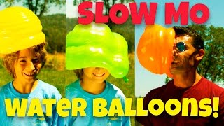 Slow Motion Water Balloons To The Face Compilation! | Gabe and Garrett