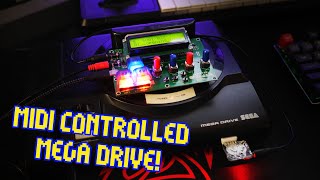 Video thumbnail for MIDI controlled Mega Drive with patch loading! GenMDM and GENajam demo and overview by JAMATAR