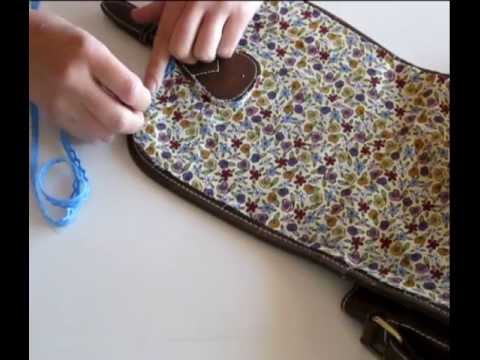 Customiza tu bolso con tela y puntilla