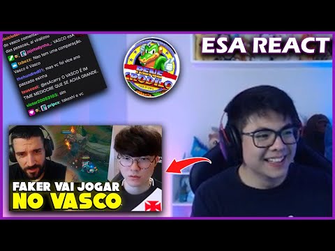 ESA REACT FAKER FALA PORTUGUÊS E VAI JOGAR NO VASCO, BRTT AHHHH, YODA BATALHA DE PINK | RENECRODILO