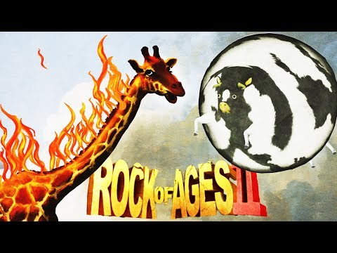 The Deadly Burning Giraffe and Cow Rock! - Rock of Ages 2: Bigger and Boulder Gameplay