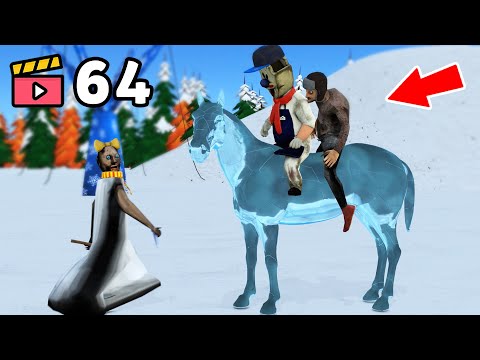 Granny vs Ice Horse vs Grandpa vs Ice Scream - funny horror animation (Compilation #64)