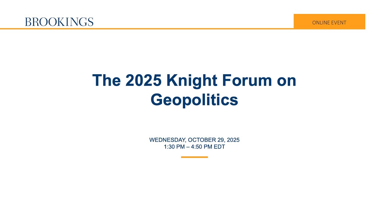 The 2025 Knight Forum on Geopolitics