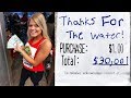 Ordering Water Then Tipping 30 000