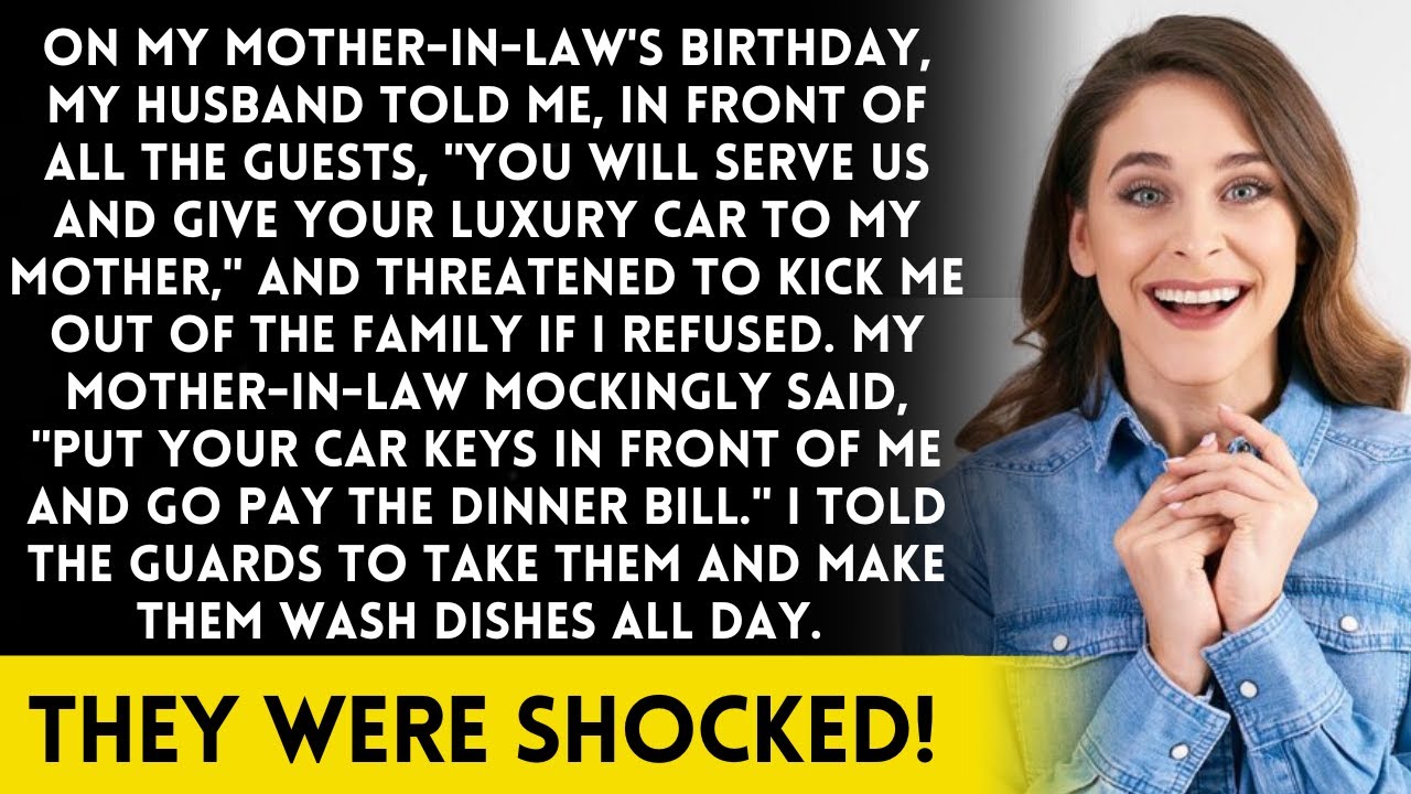 Husband Ordered Me to Serve Guests and Give My Luxury Car to My Mother-in-Law on Her Birthday