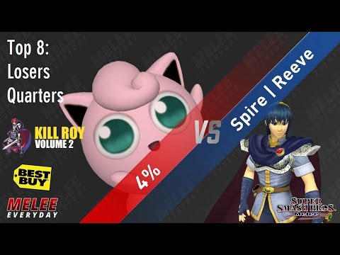 Kill Roy 2 - 4% (Jigglypuff) vs. Spire | Reeve (Marth) - SSBM - Top 8, LQ
