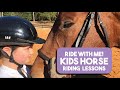 BEGINNER HORSE RIDING Lessons English Kids Lessons Girls Horse VLOG