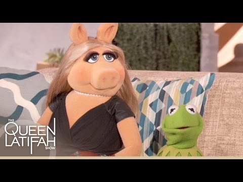 Kermit and Miss Piggy on Working with Ricky Gervais and Tina Fey on The Queen Latifah Show