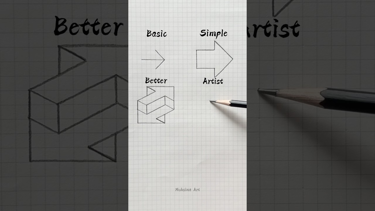 How to draw an Arrow🤔😱 #shorts #craft #art #drawing #crafts #satisfying